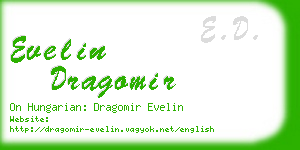 evelin dragomir business card